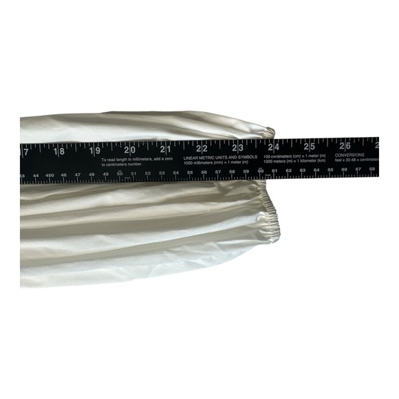 J. ING White Babydoll Mini Dress S Long Puff Sleeve Square Neck NWT Lined - Picture 11 of 13